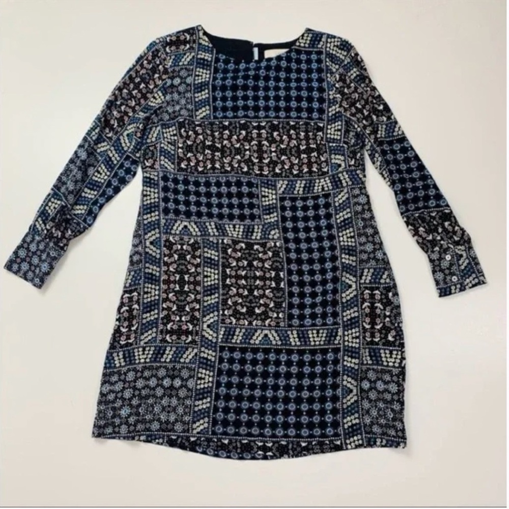 LOFT Bohemian Blue Patchwork Dress
